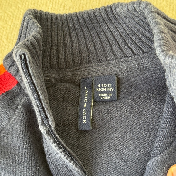 Janie and Jack ski embroidered sweater - Navy blue / 6-12 Months - Picture 9 of 10